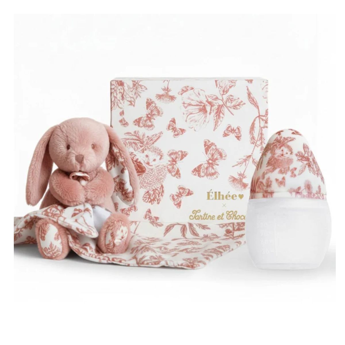Conjunto Mamadeira e Naninha Élhée Tartine et Chocolat Toile de Jouy Coelhinho Augustin Terracotta

 - Premium French Craftsmanship